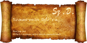 Szauervein Dóra névjegykártya