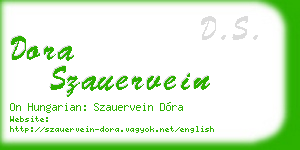 dora szauervein business card